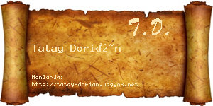 Tatay Dorián névjegykártya